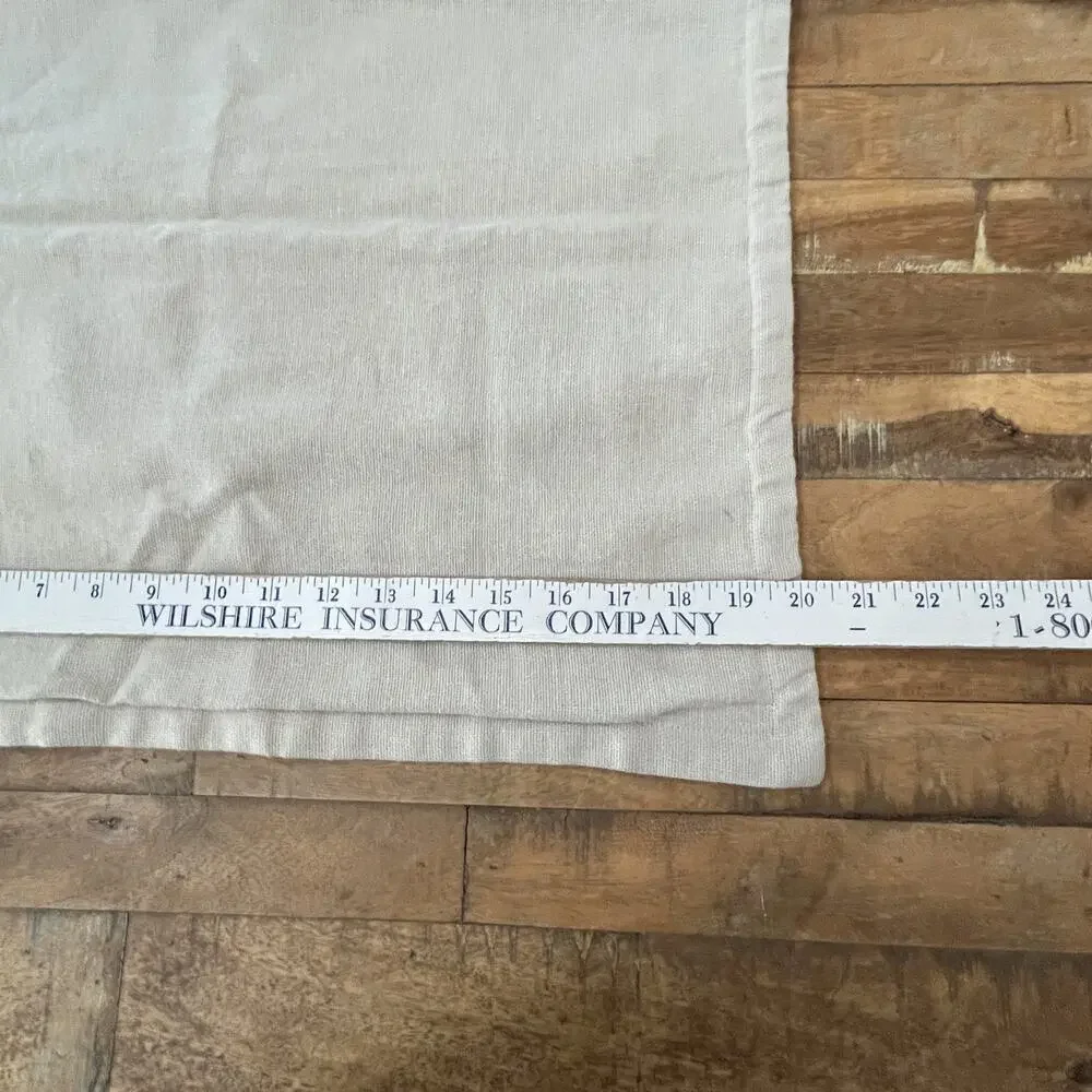 Square 100% Linen Pillow Sham 20 in x 20 in Sand Beige Zipper Closure